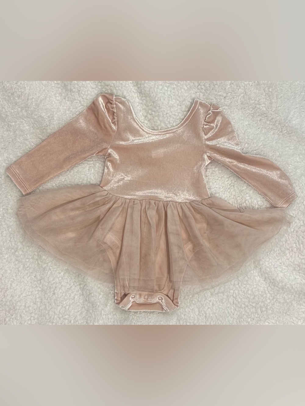 Baby Gap Blush Velvet Tulle Tutu Bodysuit Dress 6-12M